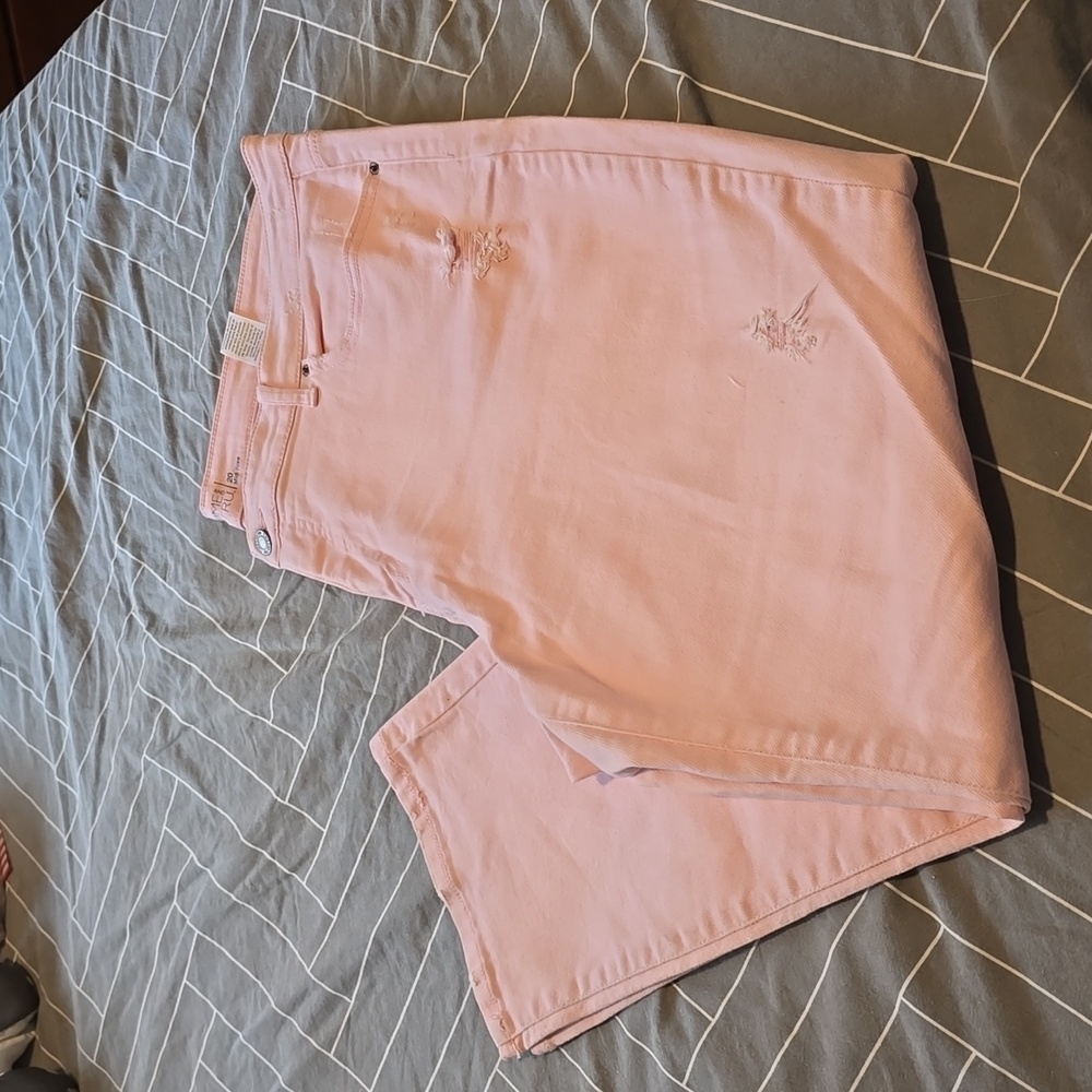 Pink Distressed Women Jeans